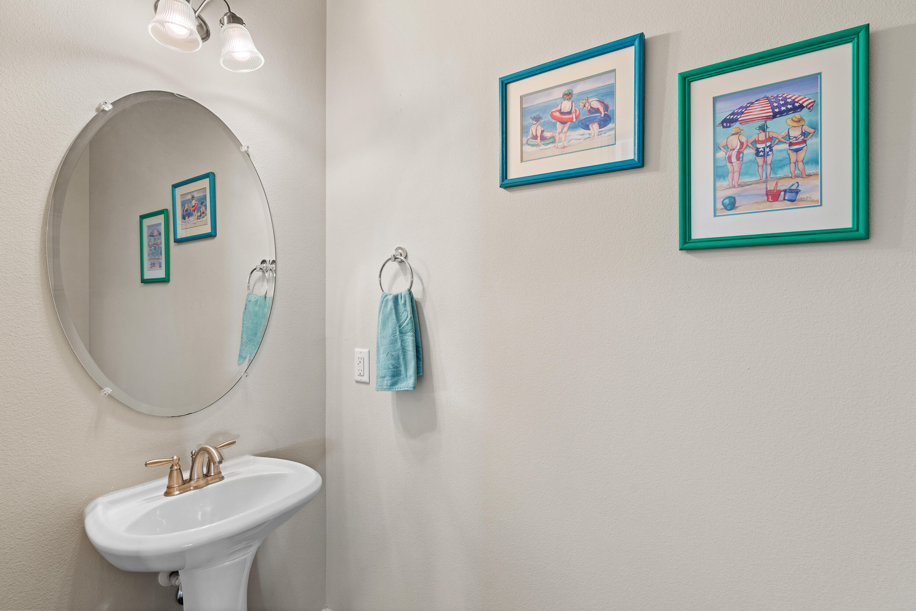 19 Topside Drive Inlet Beach, FL 32461 - Photo 17 of 40 a bathroom with a sink and a mirror