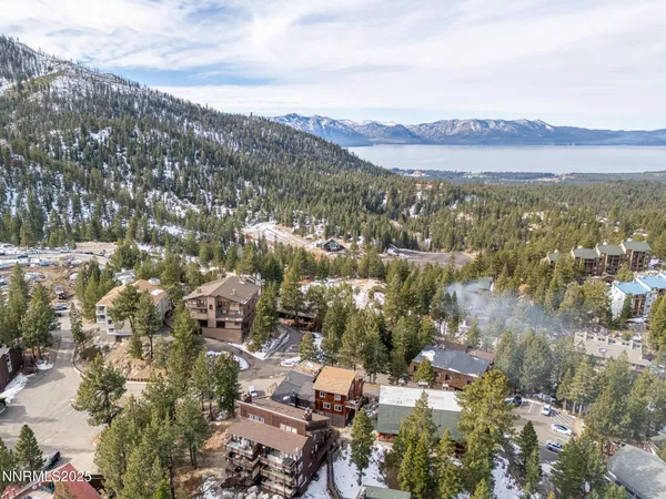 a view of city and mountain