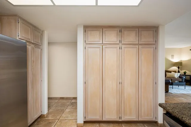 a view of a kitchen with a sink