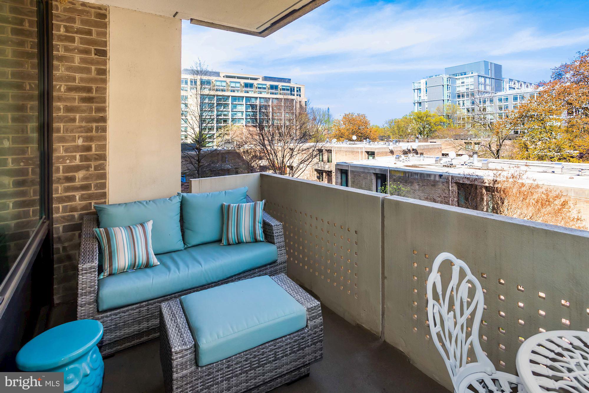 300 M Street Southwest, Unit N200 Washington, DC 20024 - Photo 26 of 45 Spacious east-facing balcony w/ courtyard view
