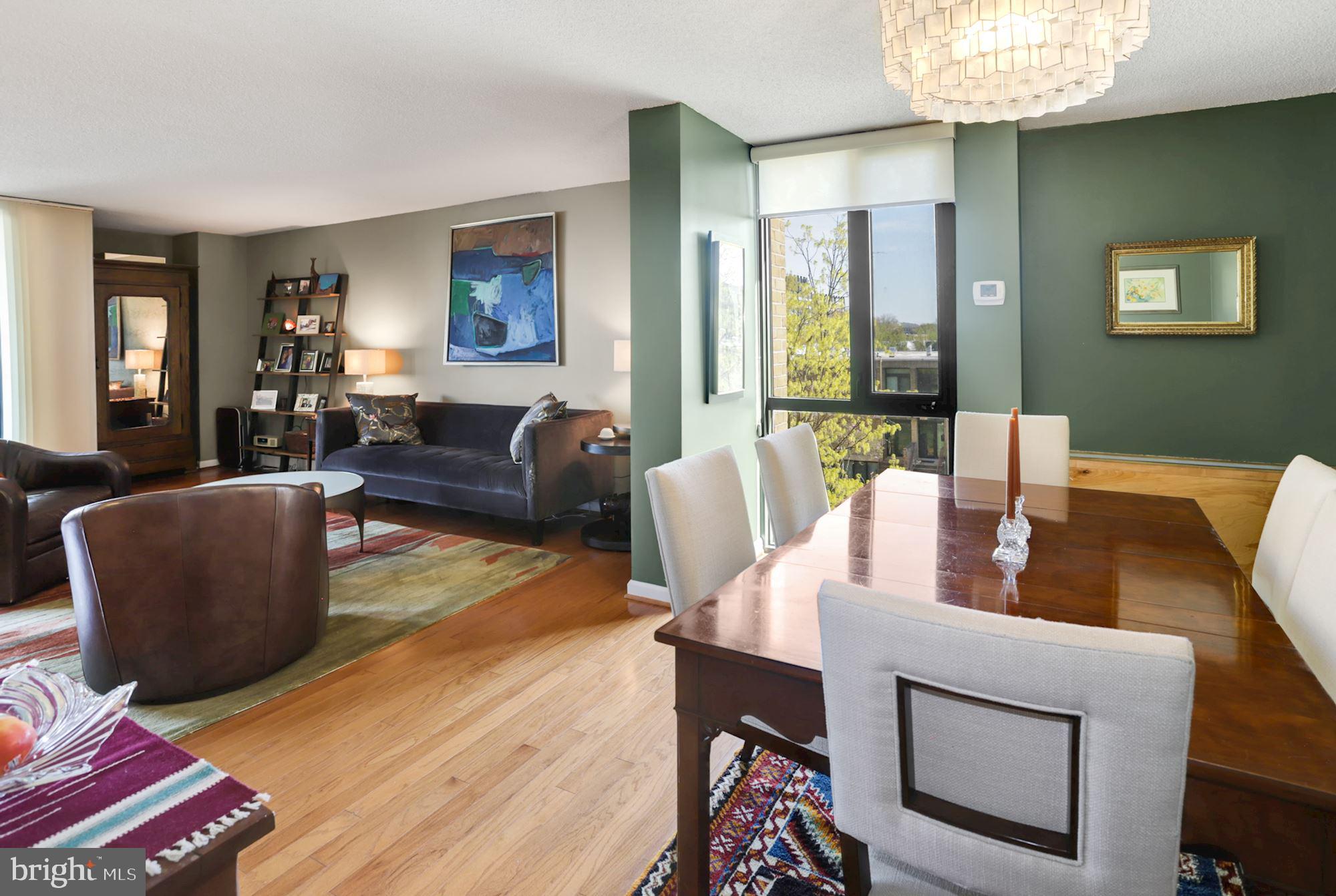 300 M Street Southwest, Unit N200 Washington, DC 20024 - Photo 6 of 45 Living Room and adjoining dining area