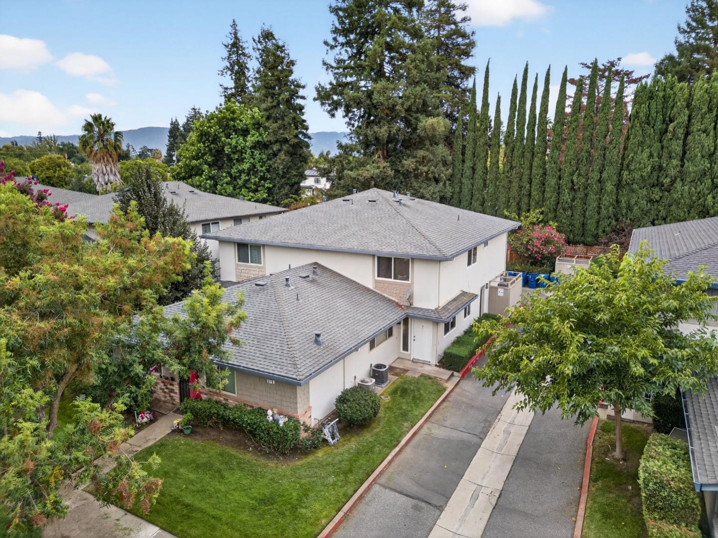 375 North 3rd Street, Unit 3 Campbell, CA 95008 - Photo 17 of 27 a aerial view of a house with a yard and potted plants