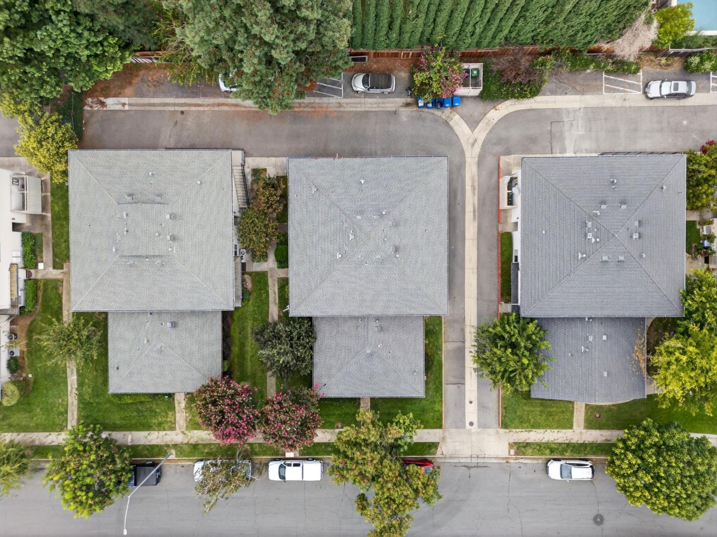 375 North 3rd Street, Unit 3 Campbell, CA 95008 - Photo 19 of 27 an aerial view of a house with a yard and a fountain