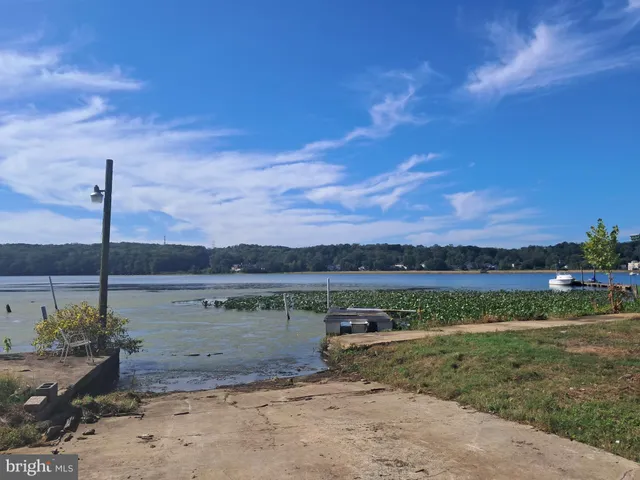 a view of a lake with a mountain in the background