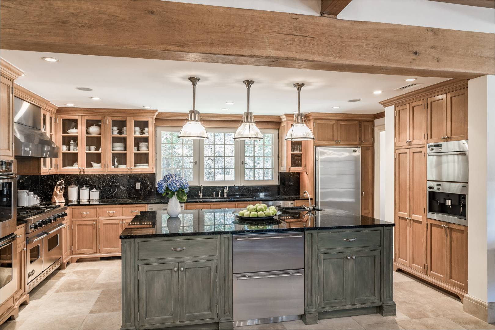 36 Briar Patch Road East Hampton, NY 11937 - Photo 8 of 17 a kitchen with stainless steel appliances granite countertop a stove and cabinets