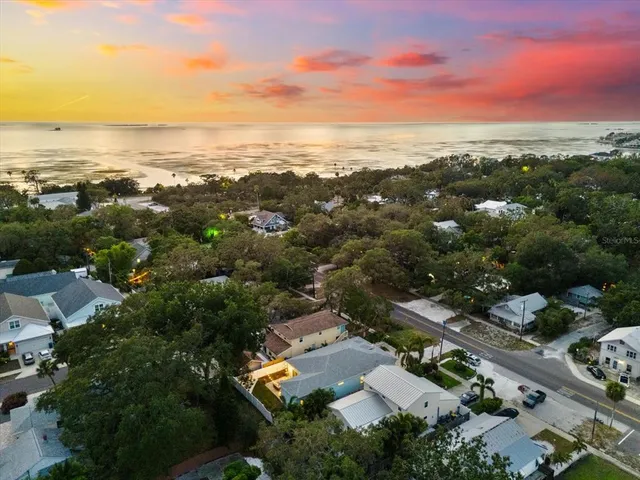 an aerial view of multiple house