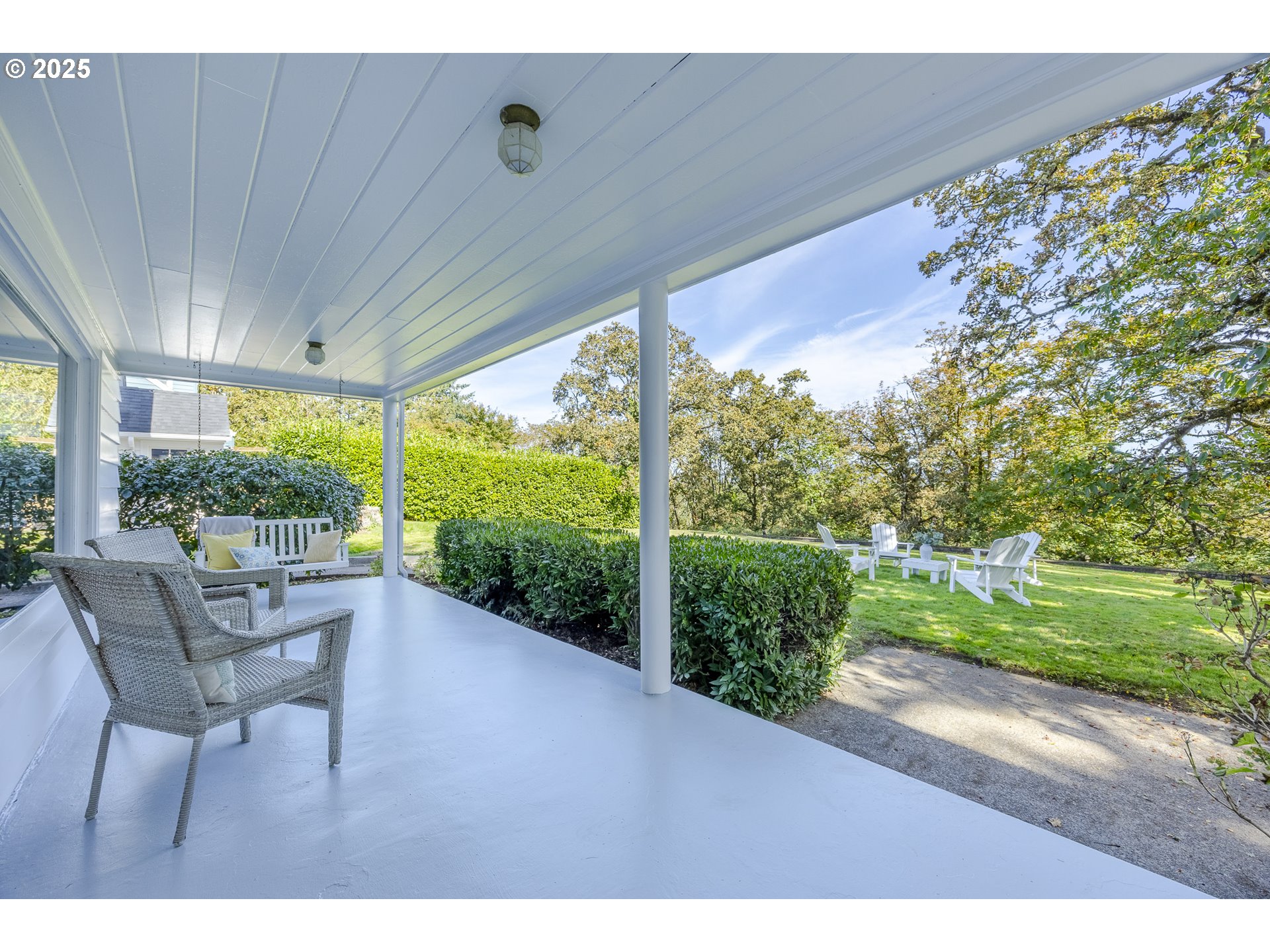 641 City View Boulevard Springfield, OR 97477 - Photo 38 of 48 a view of a porch with furniture and garden