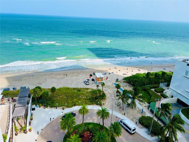 a view of an ocean and beach