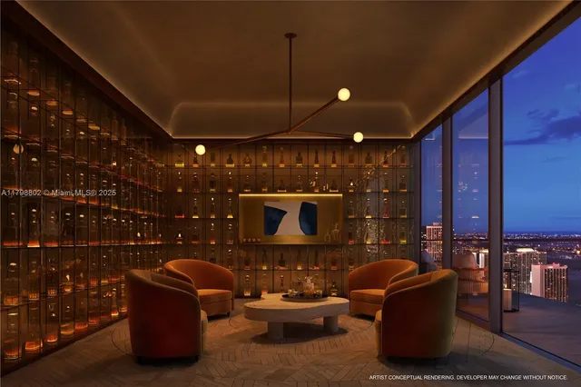 a room with furniture and a fireplace