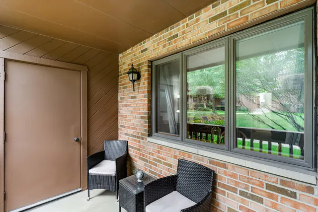 a outdoor view with a sitting space