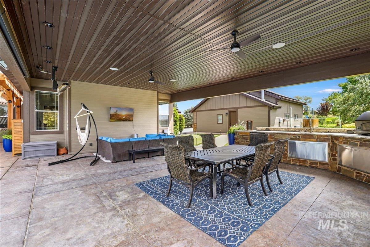 3365 Willow Way Twin Falls, ID 83301 - Photo 39 of 50 View of patio / terrace featuring area for grilling, outdoor lounge area, and outdoor dining space