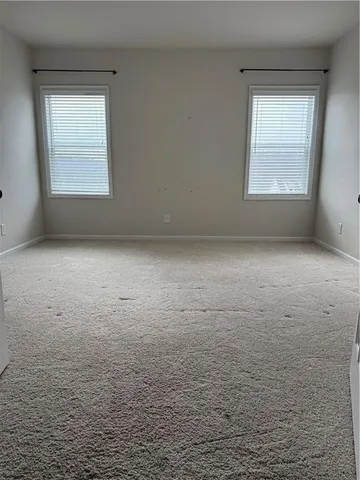 an empty room with a window