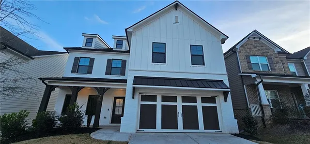 front view of a house with a porch
