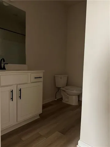a bathroom with a toilet