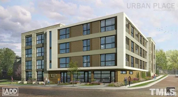 a front view of a building