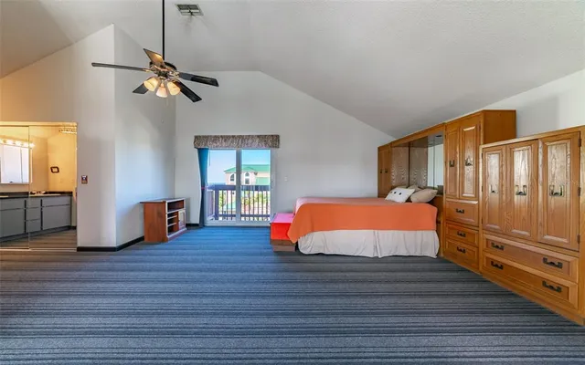 a bathroom with a granite countertop sink a mirror and a