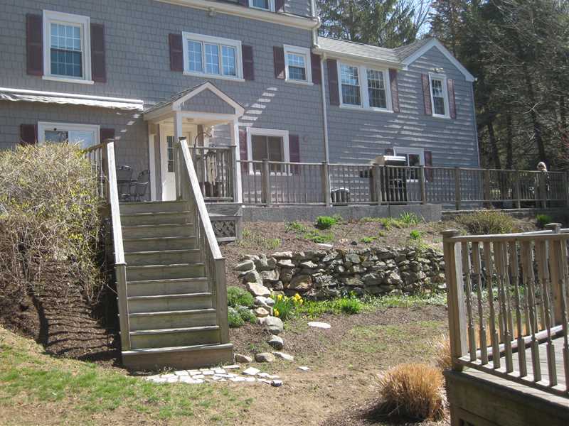84 Old Great Road North Smithfield, RI 02896 - Photo 3 of 15 Exterior Back. Terraced backyard..pool ready