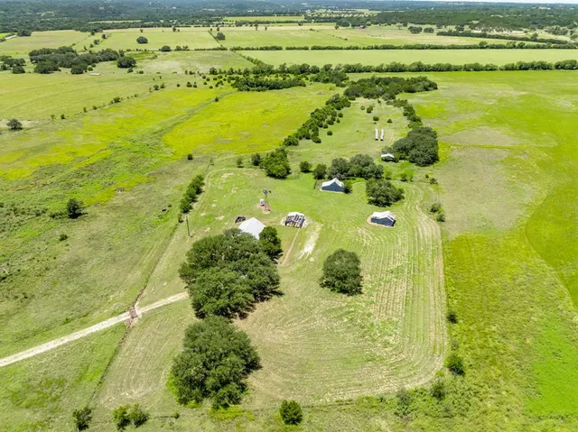 a view of a lake with a houses