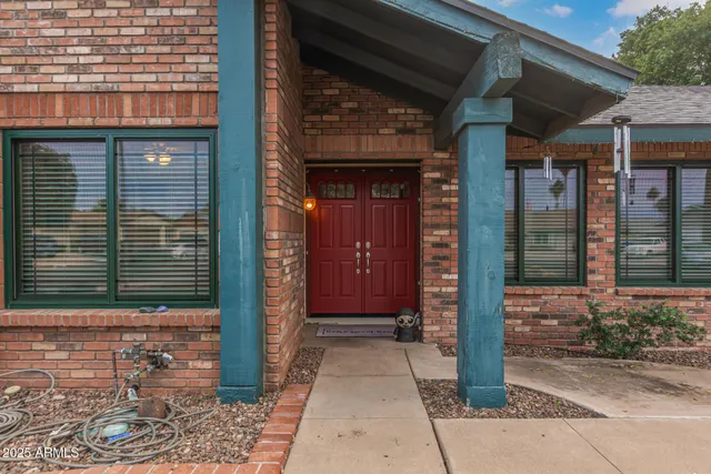 a front view of a house
