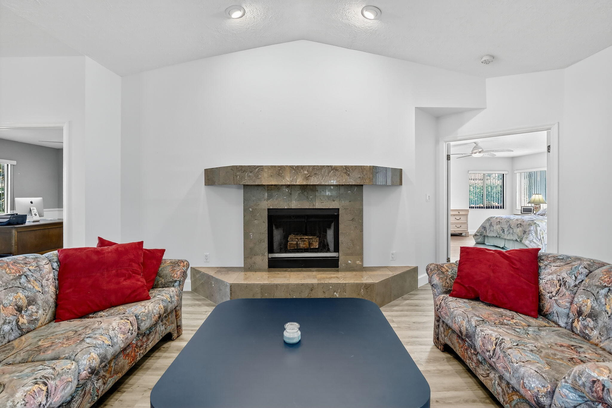 13150 Southwest 16th Court Davie, FL 33325 - Photo 10 of 59 a living room with furniture and a fireplace