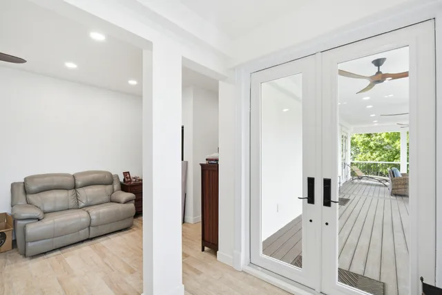 a view of swimming pool with a garden