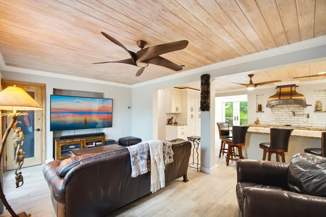 a kitchen with counter top space and cabinets