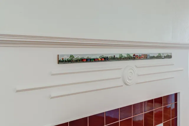 a close up of a shower