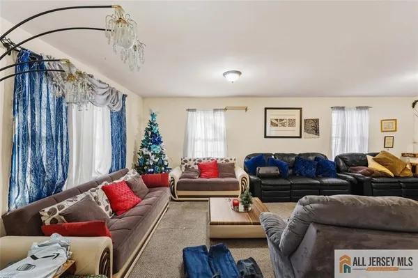 a living room with furniture and a couch