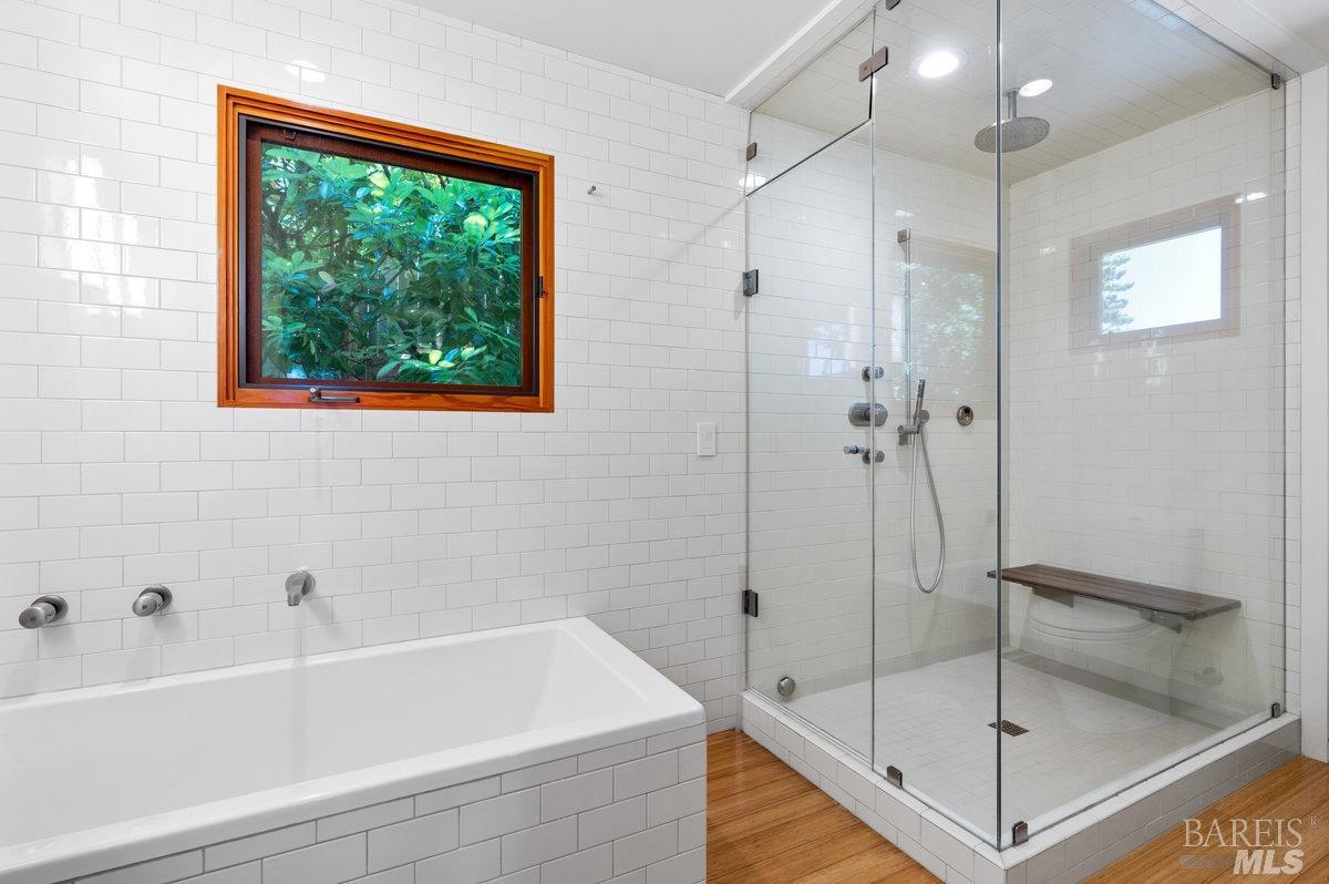 216 Reed Street Mill Valley, CA 94941 - Photo 14 of 17 a bathroom with a tub and shower