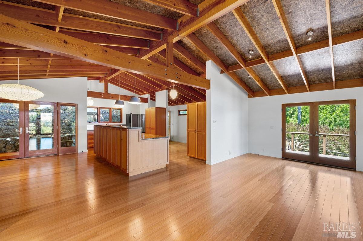 216 Reed Street Mill Valley, CA 94941 - Photo 3 of 17 a view of a livingroom with wooden floor