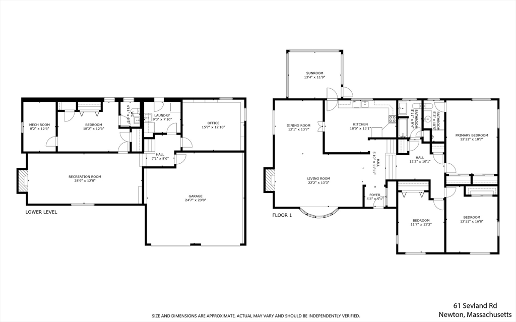 61 Sevland Road Newton, MA 02459 - Photo 27 of 27 a picture of floor plan