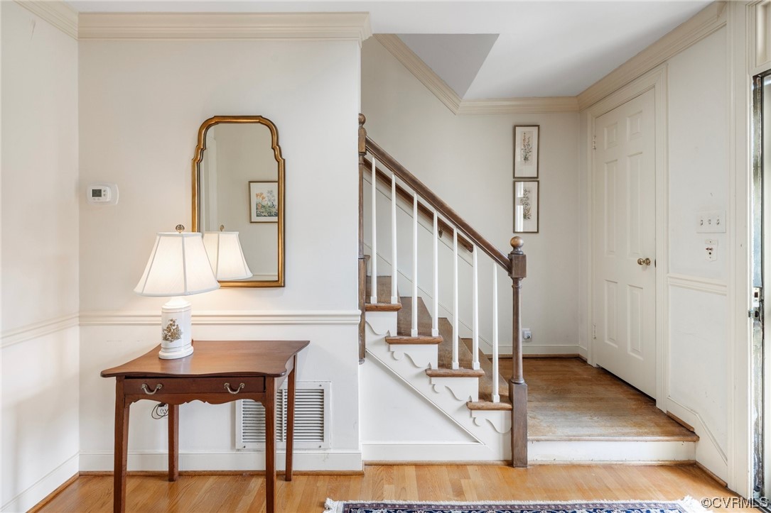6161 River Road, Unit 1 Richmond, VA 23226 - Photo 4 of 32 a view of entryway and hall with wooden floor