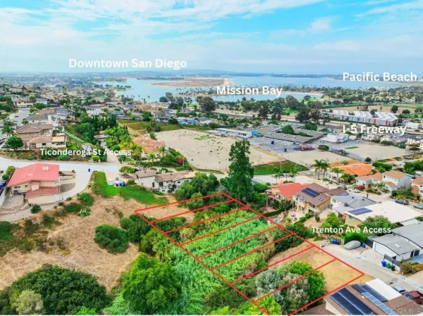 an aerial view of multiple house