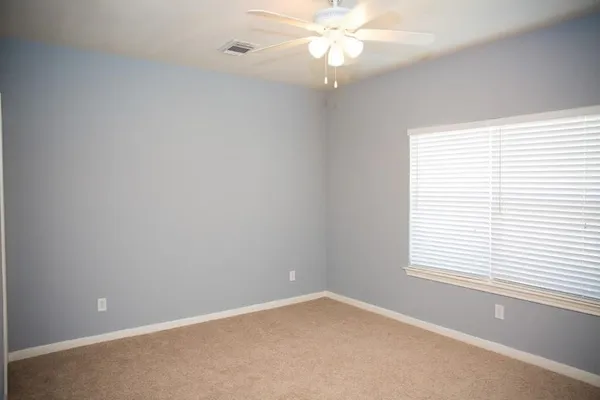 an empty room with a window