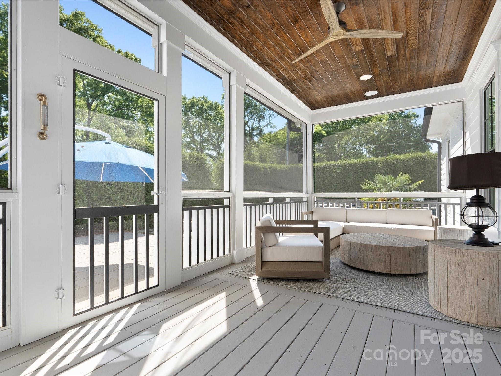 6700 Folger Drive Charlotte, NC 28270 - Photo 35 of 48 a view of balcony with couch and wooden floor