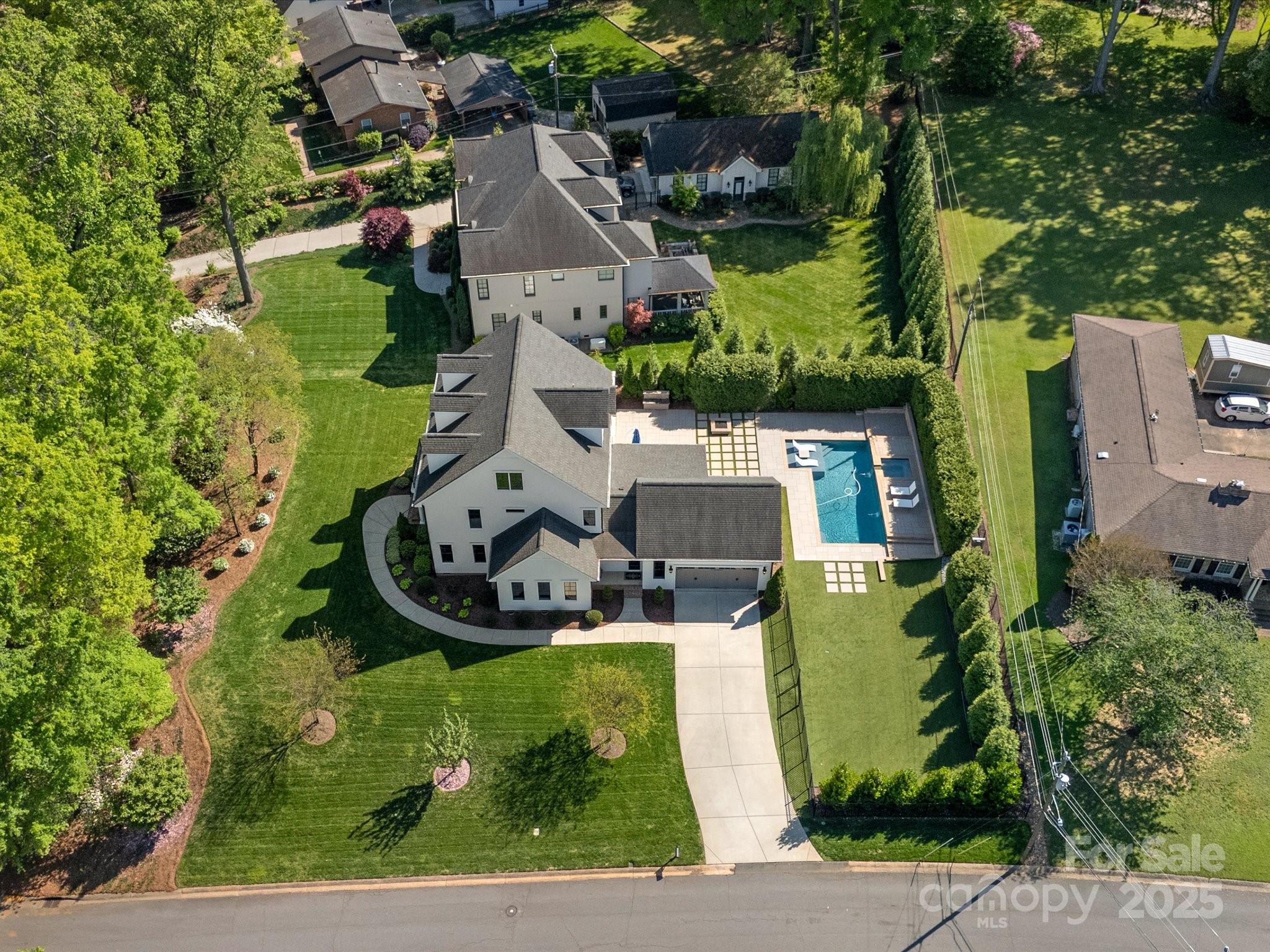 6700 Folger Drive Charlotte, NC 28270 - Photo 44 of 48 an aerial view of a house with a garden