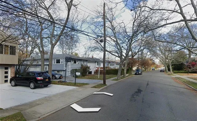 a car parked on the side of a street
