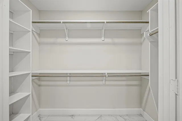 a close view of closet