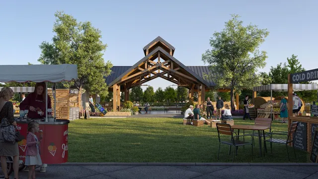 a view of a chairs and tables in patio