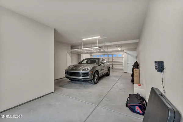a car parked in a room