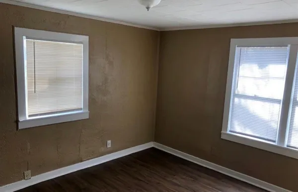 an empty room with a window