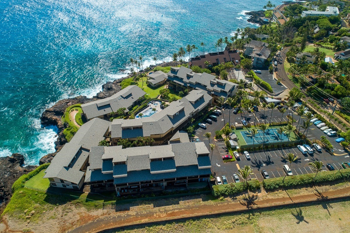 1661 Pee Road, Unit IIA101 Koloa, HI 96756 - Photo 28 of 28 an aerial view of a house with a yard