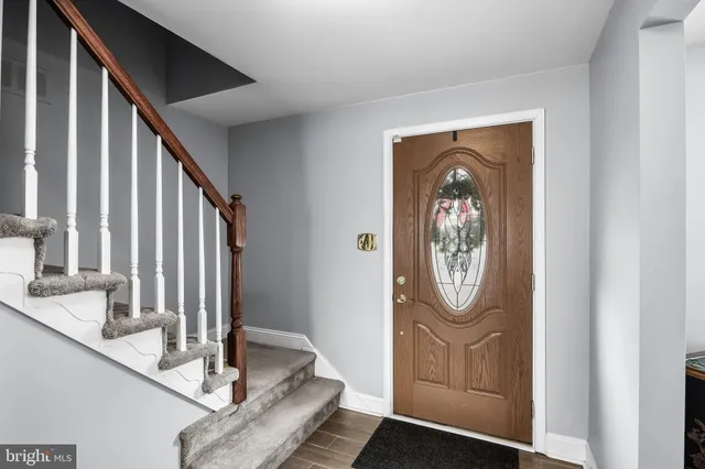 a front view of a house with entryway