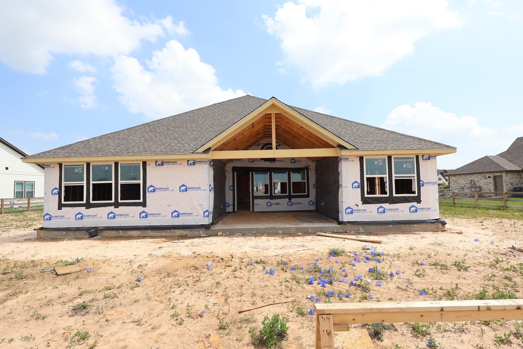 4083 Ranch Home Drive Waller, TX 77484 - Photo 4 of 34 Backyard with covered patio - still under construction!
