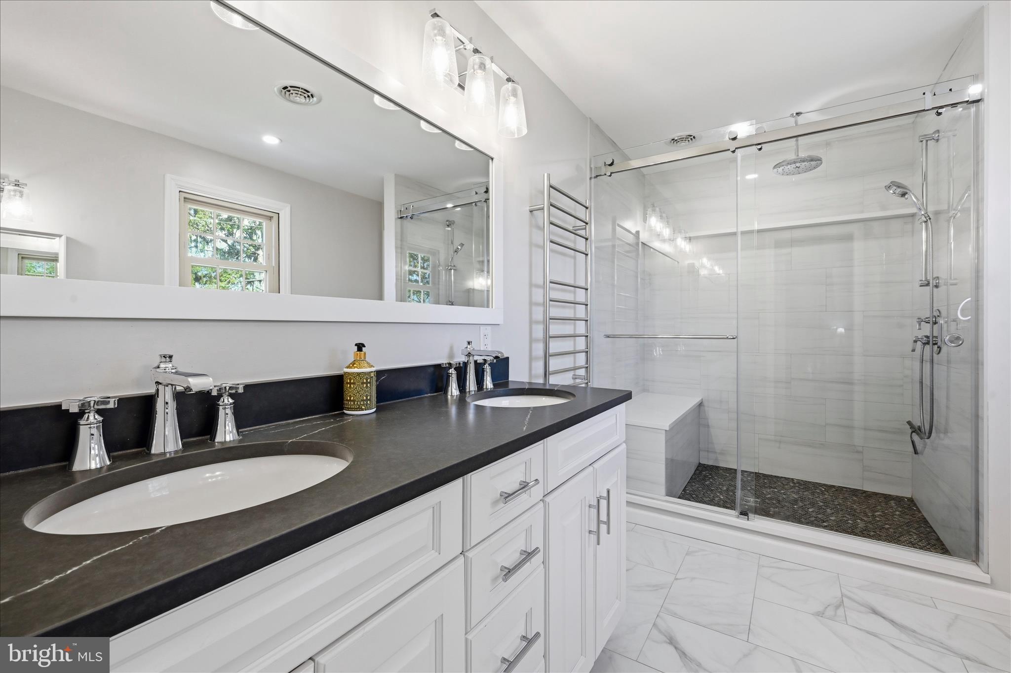 1828 North Eden Road Lancaster, PA 17601 - Photo 29 of 56 a bathroom with a granite countertop sink mirror and double