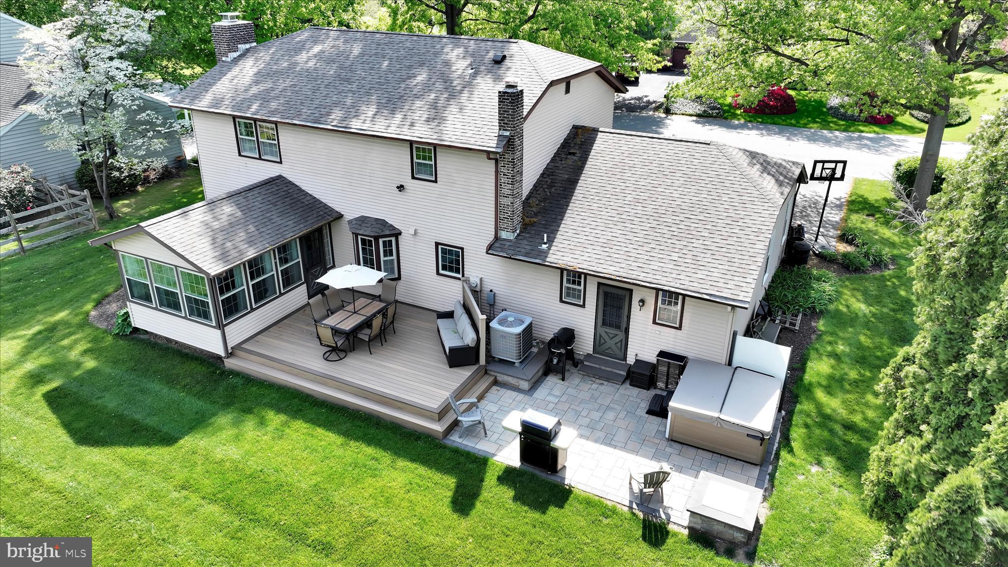 1828 North Eden Road Lancaster, PA 17601 - Photo 49 of 56 an aerial view of a house with swimming pool garden and patio