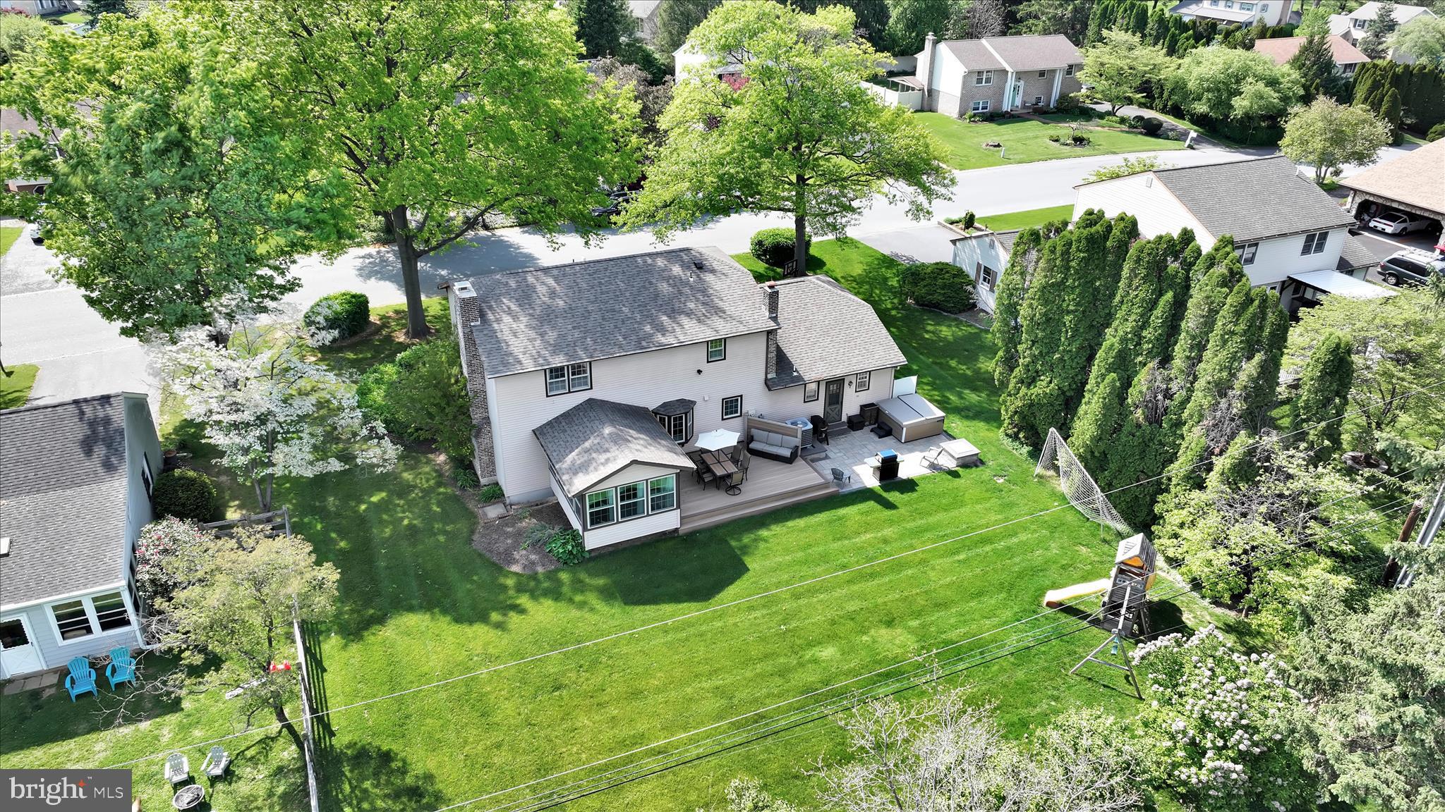 1828 North Eden Road Lancaster, PA 17601 - Photo 51 of 56 an aerial view of residential house with outdoor space and trees all around