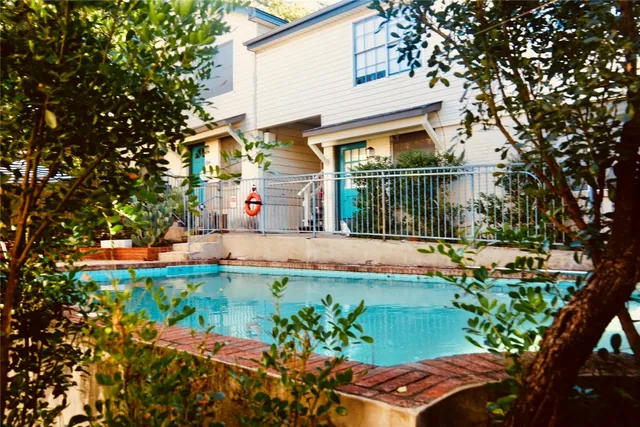 a view of outdoor space yard deck patio and swimming pool