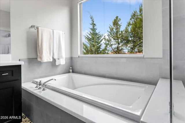 a view of a bathtub in a kitchen