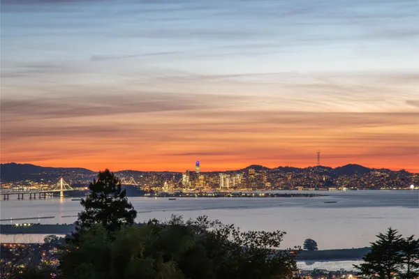a view of lake with mountain